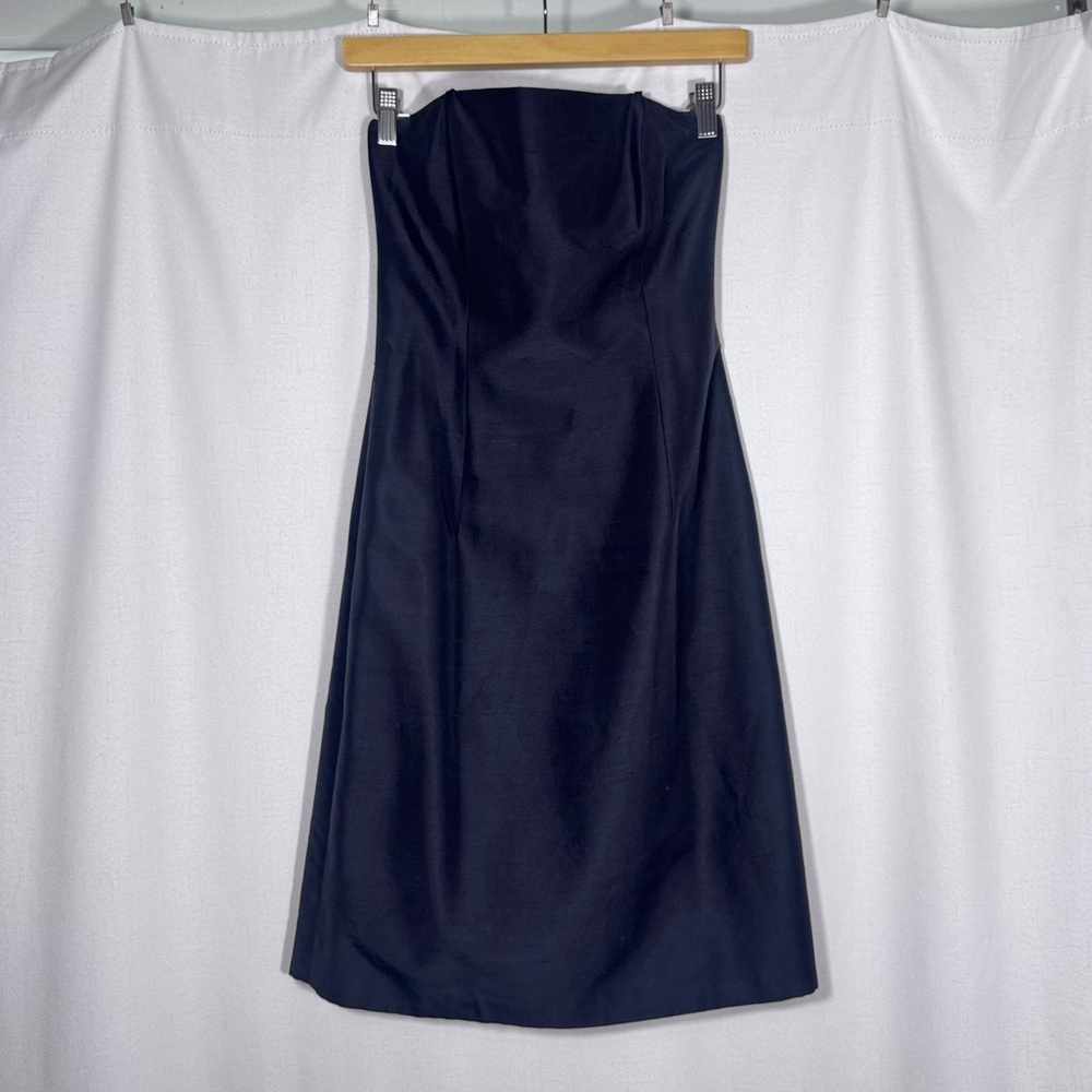 Laundry by Shelli Segal Black Silk Strapless Mini Dress